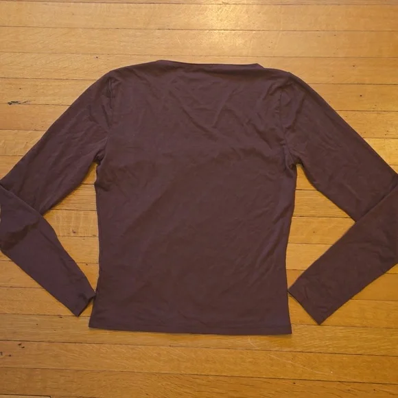 Reformation, Square Neck Long Sleeve Top, Brown, VGUC, Women's M - Picture 2 of 12
